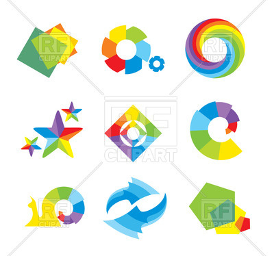 400x374 Set Of Design Elements And Abstract Geometric Shapes Royalty Free