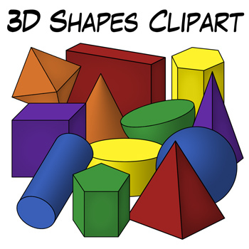 350x350 3d Shapes Clip Art By Digital Classroom Clipart Tpt