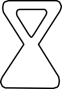 207x299 White Hourglass Outline Clip Art