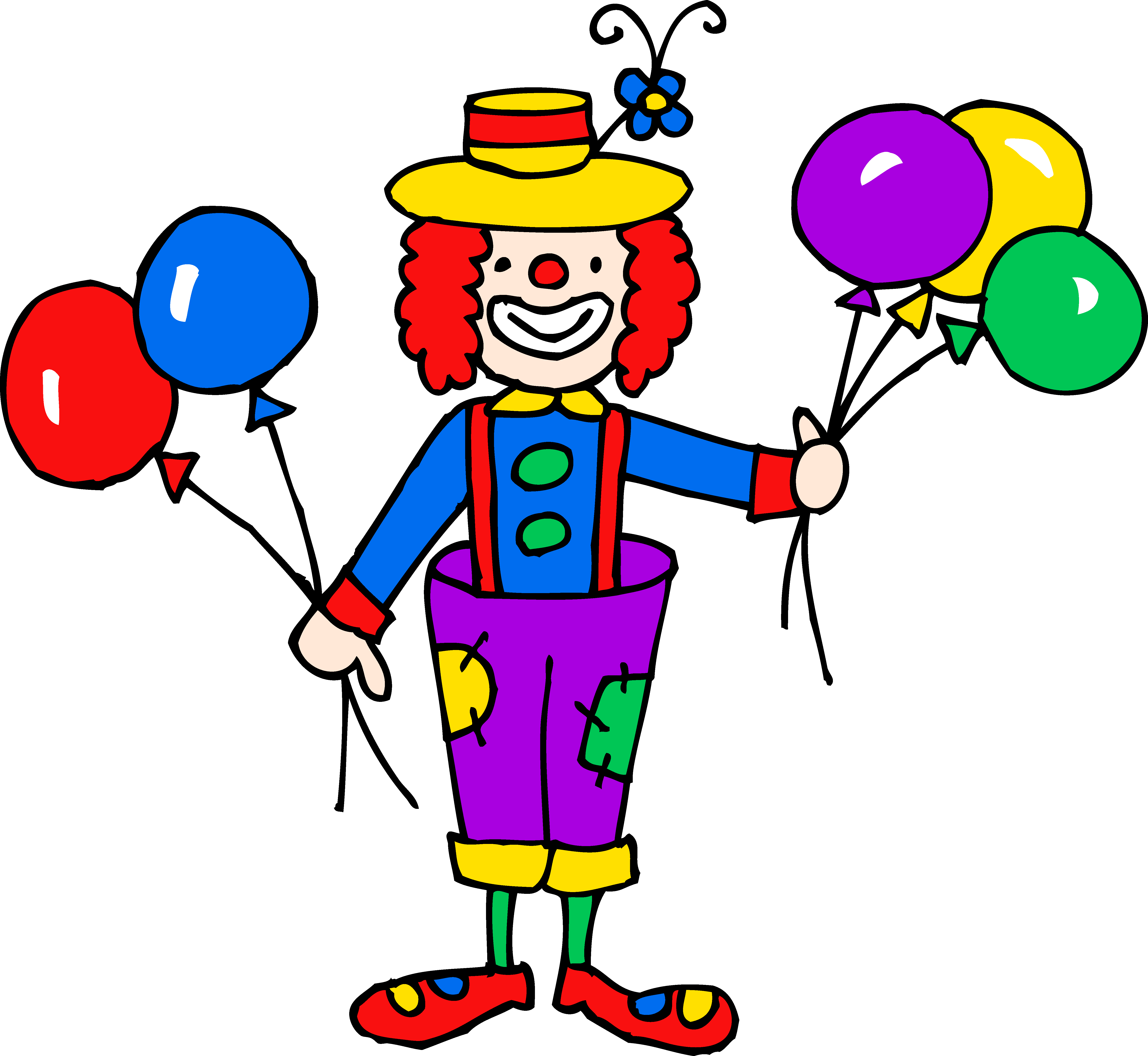 5891x5418 Clipart Clown