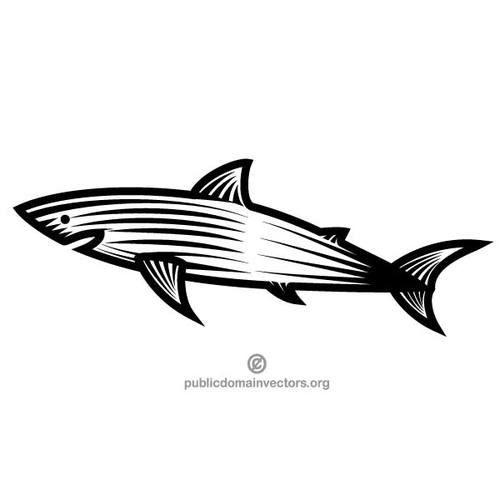 500x500 Shark Black And White Clip Art Public Domain Vectors