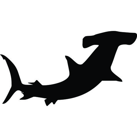 474x474 Great White Shark Stencil Blue.shark Clip Art