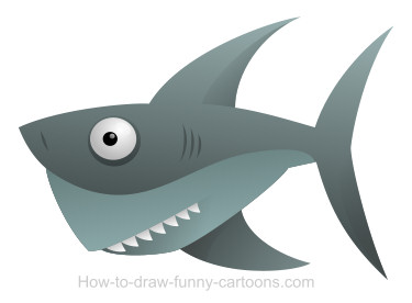 375x276 Drawing A Shark Cartoon