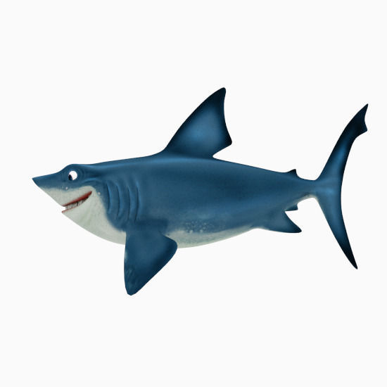 550x550 Shark Cartoon 3d Asset Cgtrader