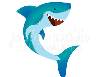 340x270 Sharks Clip Art Shark Attack Digital Clipart Sharks Fish