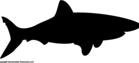272x125 Shark Clipart Black And White