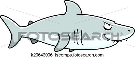 450x193 Clip Art Of A Cartoon Shark From The Profile Vi K20643006