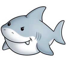220x220 Cute Shark Clipart