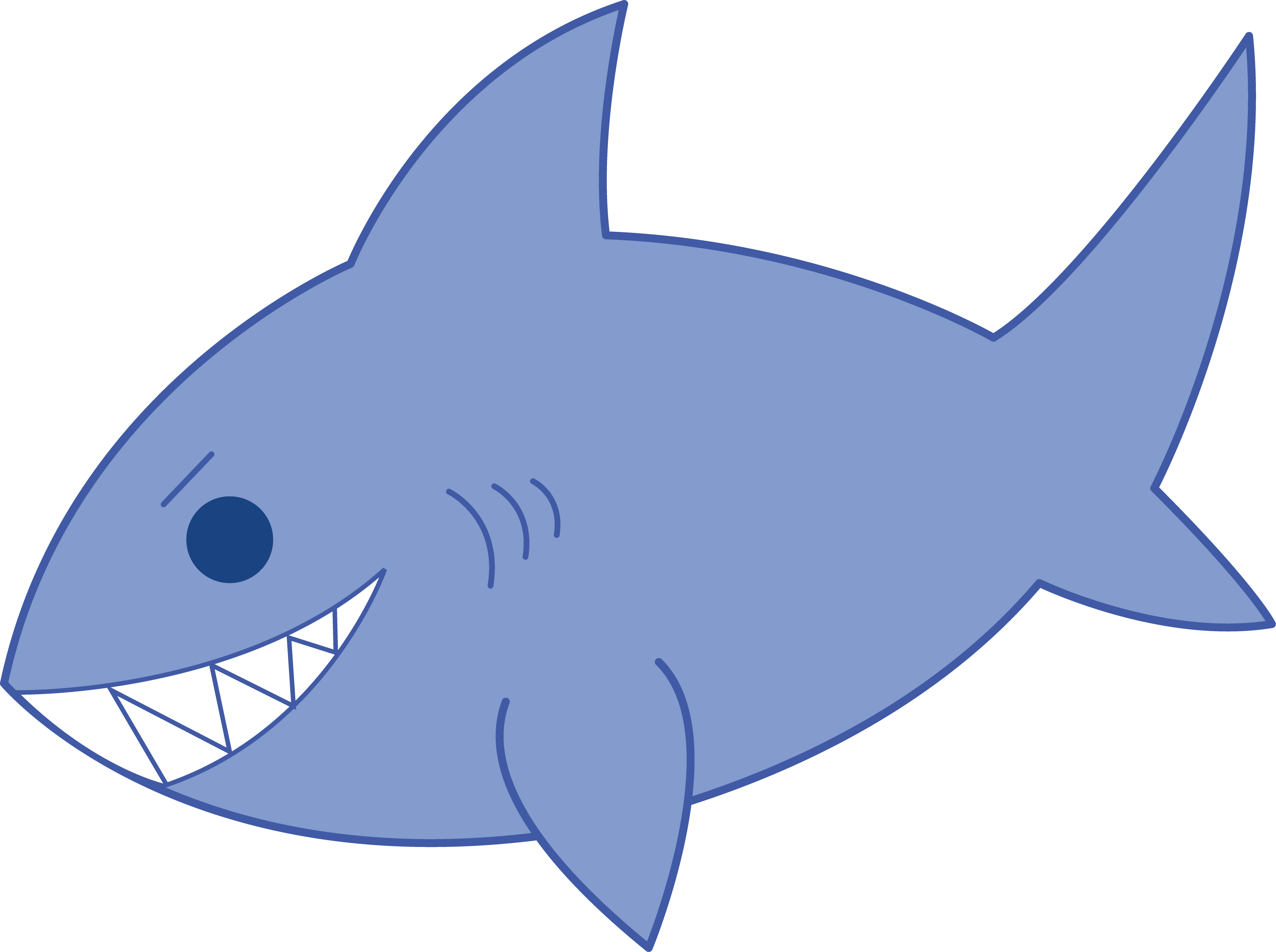 4663x3480 Shark Friendly Clipart