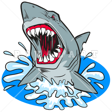 361x361 Shark Jumping Out Of Water Clipart