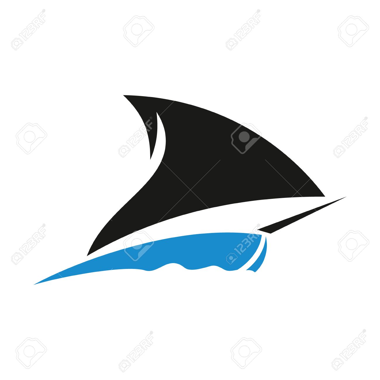 1300x1300 Identity Corporate Shark Fin Symbol Isolated On White Background