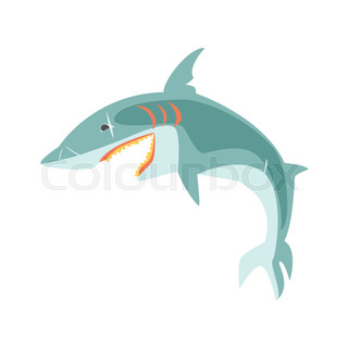 320x320 Shark Open Mouth Illustration, Shark Vector Stock Vector Colourbox