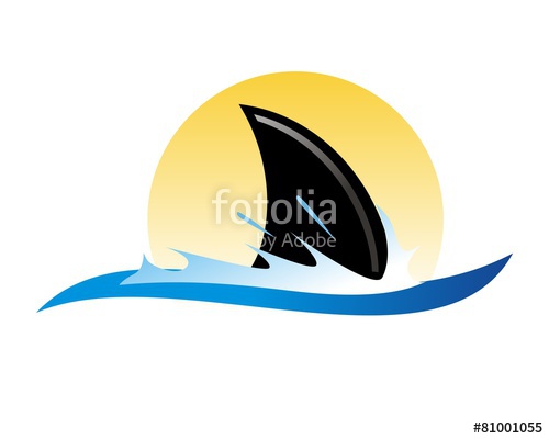 500x400 Shark Fin Icon Logo Vector Stock Image And Royalty Free Vector