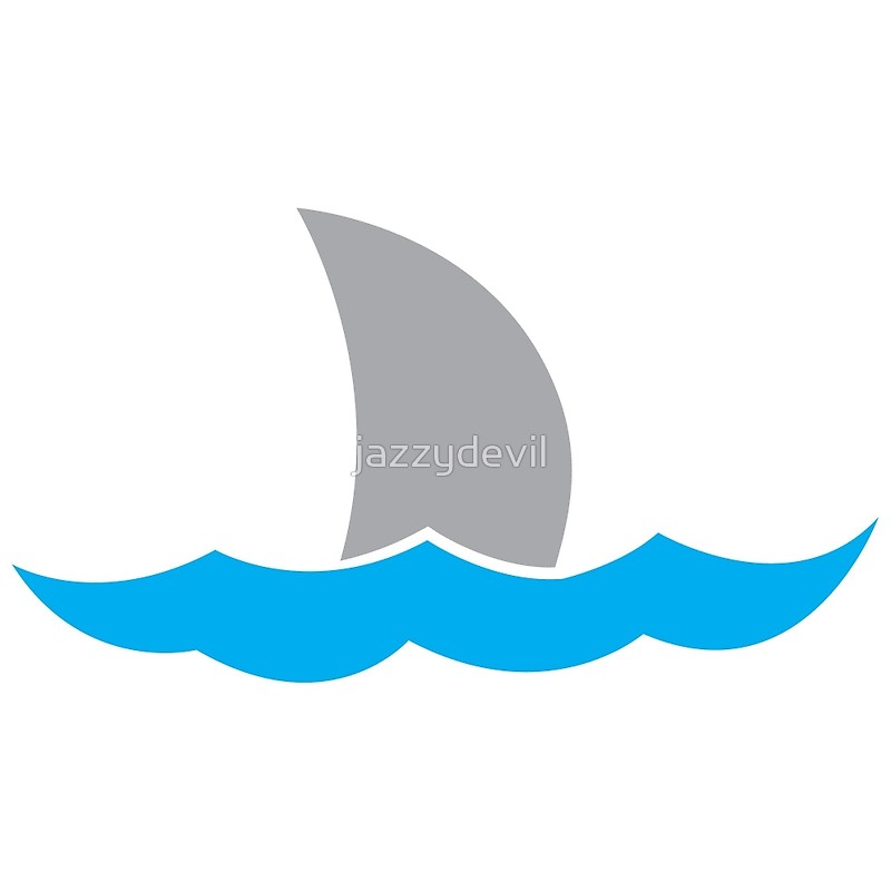 800x800 Simple Shark Fin In The Water Art Prints By Jazzydevil Redbubble