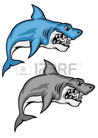 320x450 Cartoon Smiling Shark For Mascot And Emblem Design Royalty Free