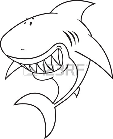 366x450 Great White Shark Coloring Book Illustration Royalty Free Cliparts