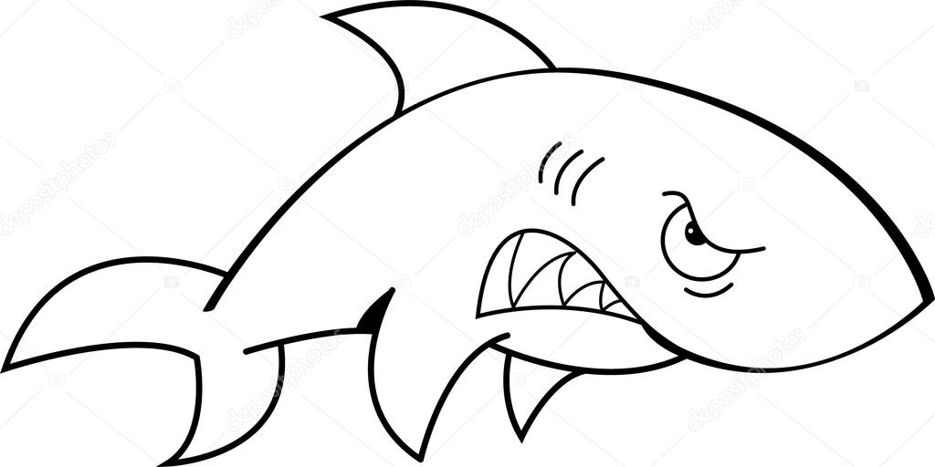 1024x512 Shark Line Art Collection