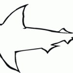 150x150 Great White Shark Outline Coloring Page