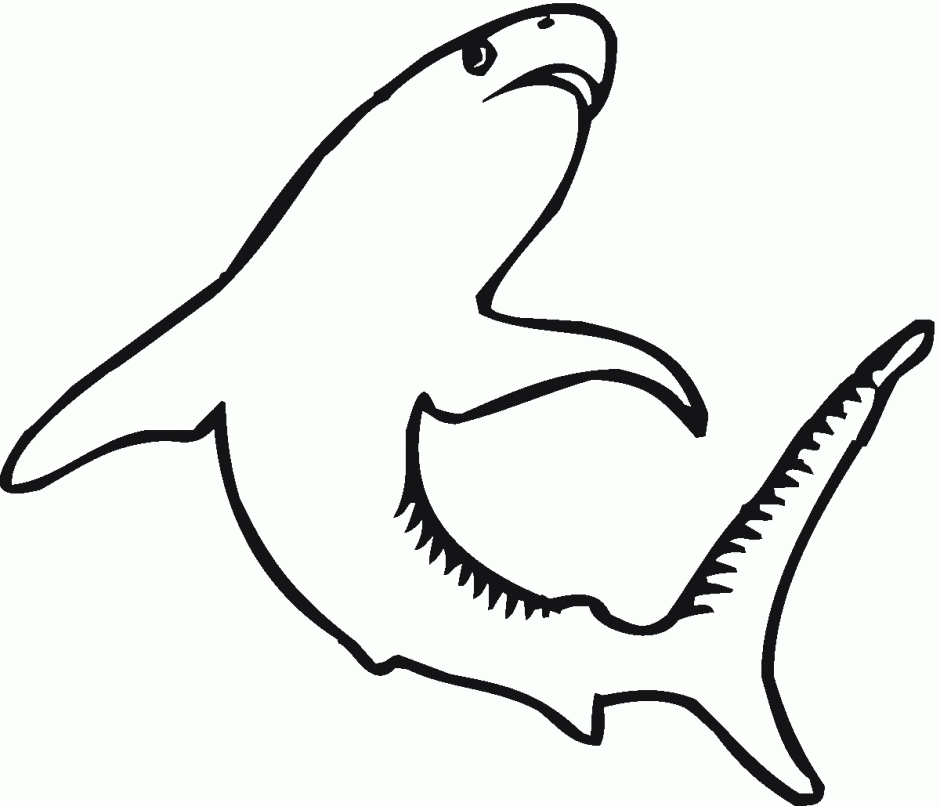 940x806 Tiger Shark Coloring Page