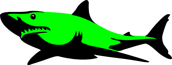 600x228 Green.shark Clip Art