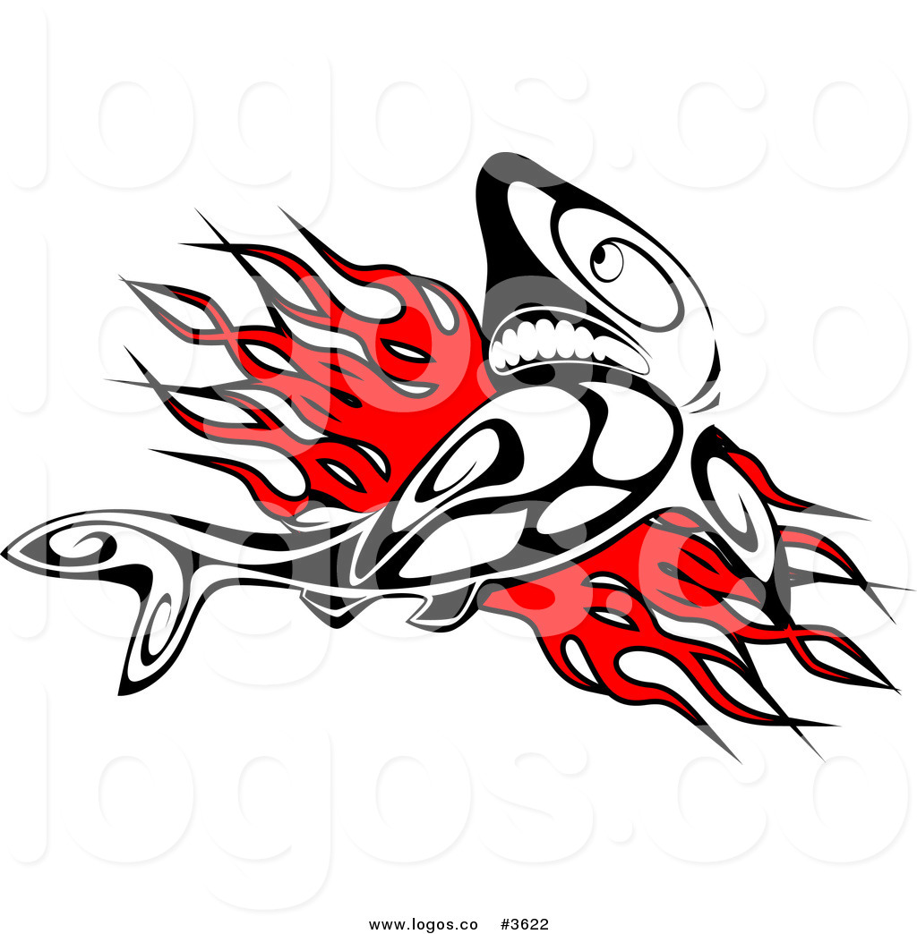 1024x1044 Royalty Free Shark And Flames Logo By Vector Tradition Sm