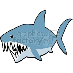 300x300 Royalty Free Shark With Huge Teeth 133600 Vector Clip Art Image
