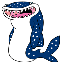 250x250 Whale Shark Clipart Sharp Tooth