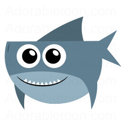 250x250 Cute Shark Clipart From Underwater