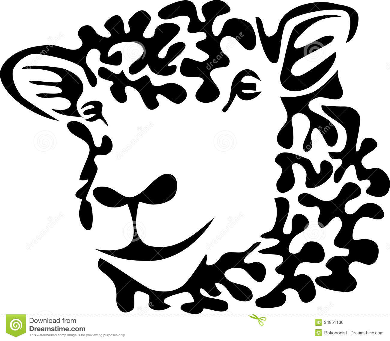 1300x1136 Sheep Head Clipart