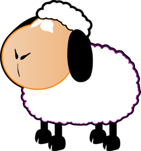279x299 Black And White Sheep Clip Art