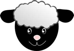 298x204 Black Happy Sheep Clip Art Clipart Panda