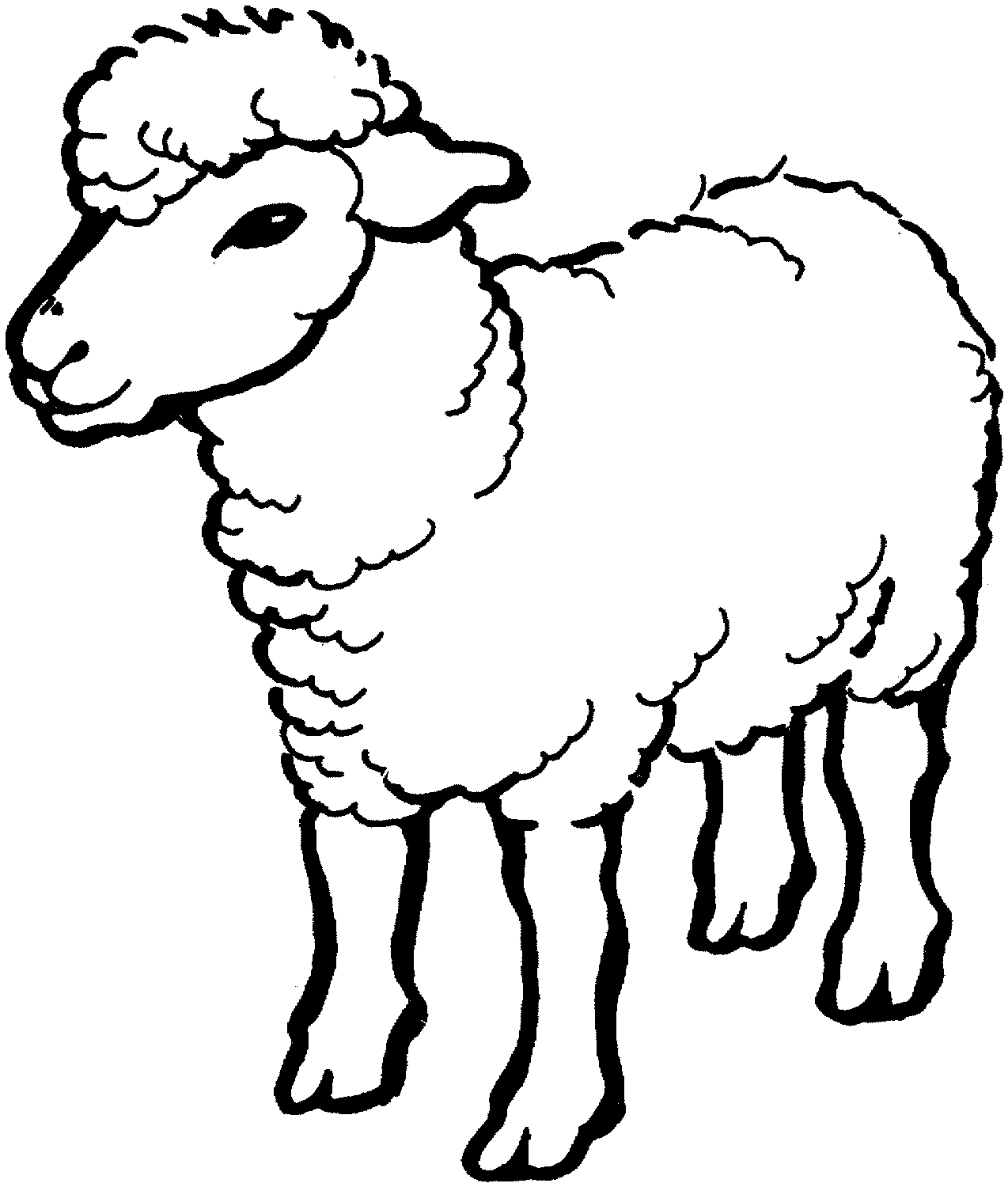 1274x1500 Drawn Sheep Outline