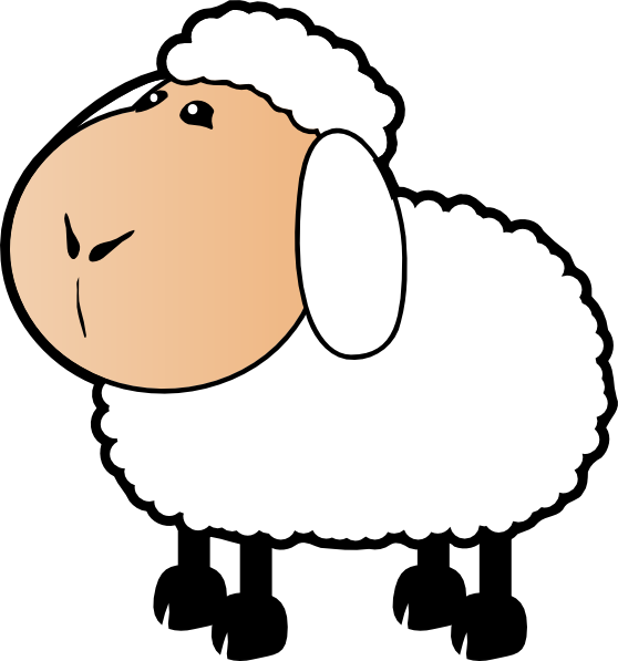 558x597 Sheep With A Beige Face Clip Art