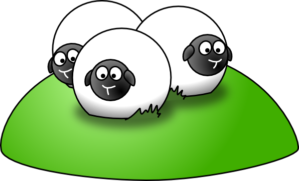 600x363 Simple Cartoon Sheep Clip Art Free Vector 4vector