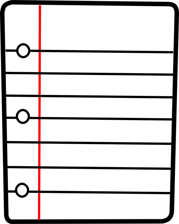 577x720 Notebook Clipart Sheet Paper