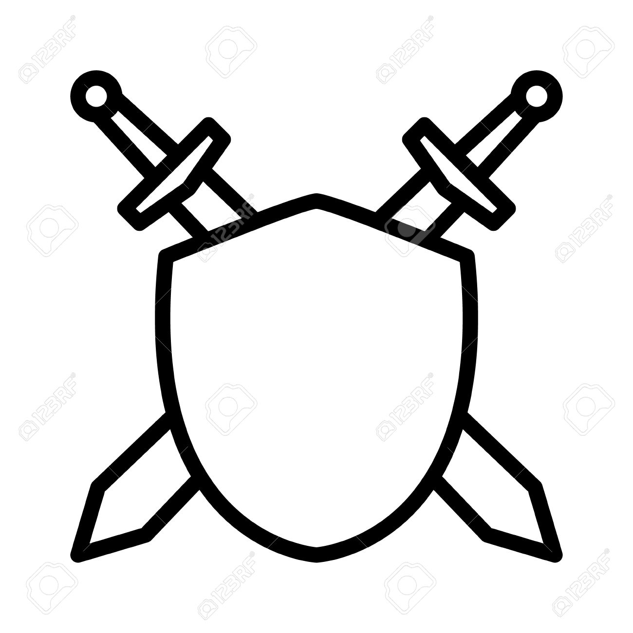 1300x1300 Shield And Sword Symbol