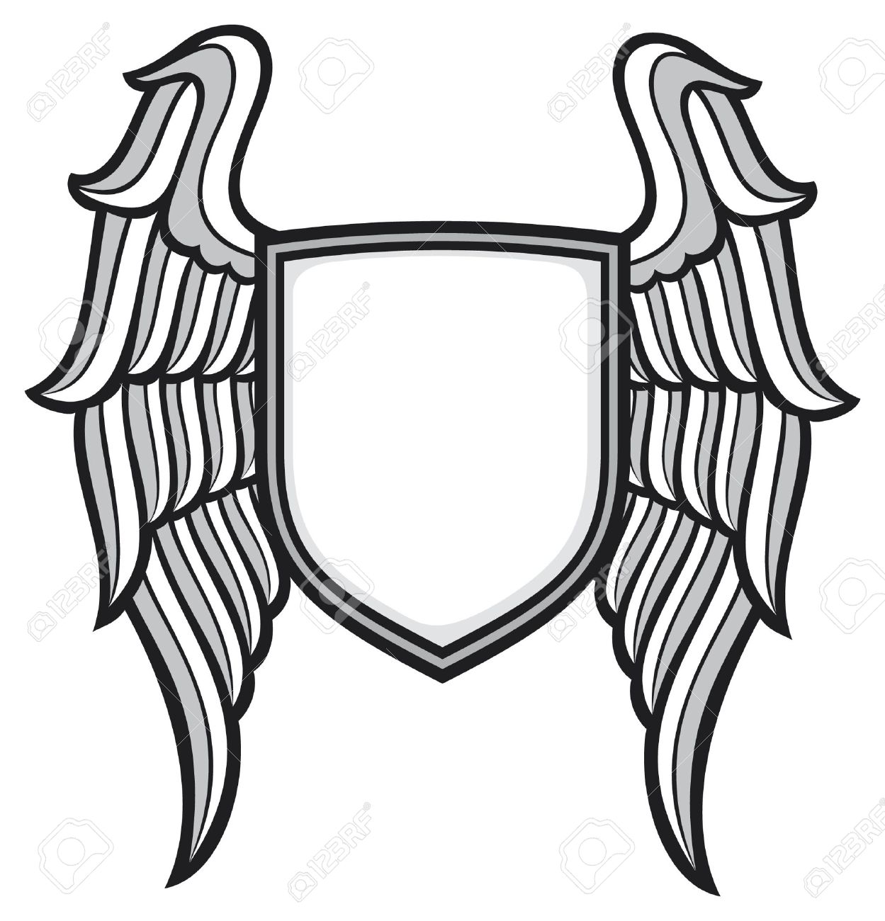 1249x1300 Wings Clipart Shield
