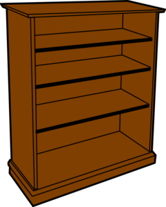 240x299 Wood Bookcase Clip Art
