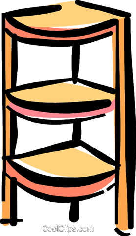 278x480 Corner Shelf Royalty Free Vector Clip Art Illustration Vc040377