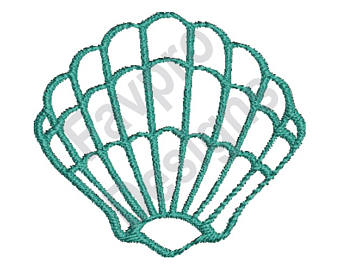 340x270 Sea Shell Embroidery Etsy