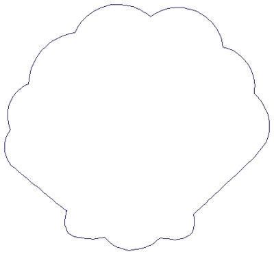 400x371 Seashell Outline Clipart
