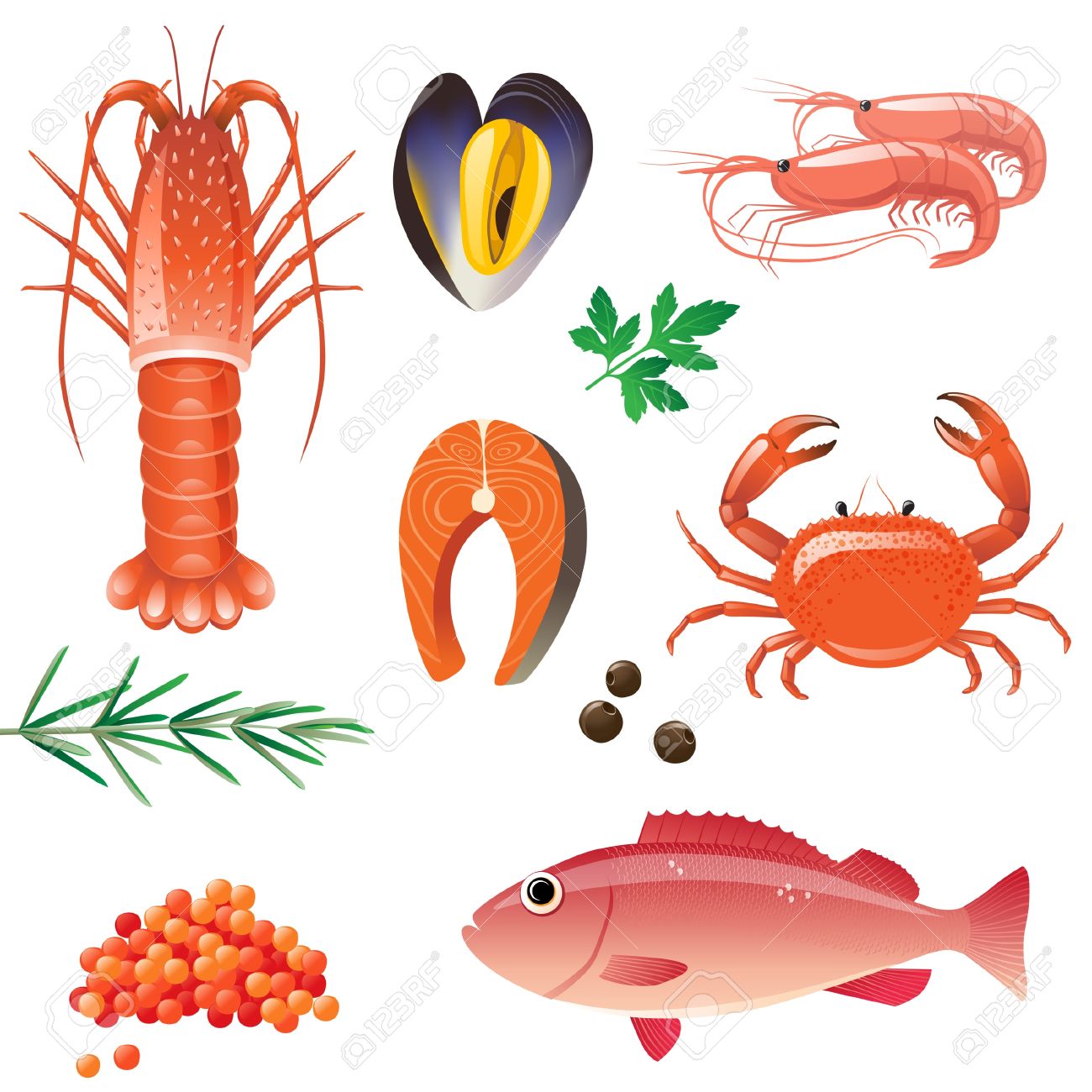 1300x1300 Crayfish Clipart Shellfish
