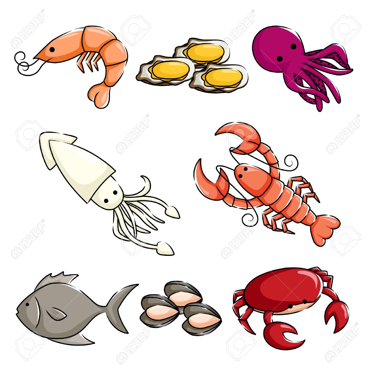 Shellfish Clipart Free download on ClipArtMag