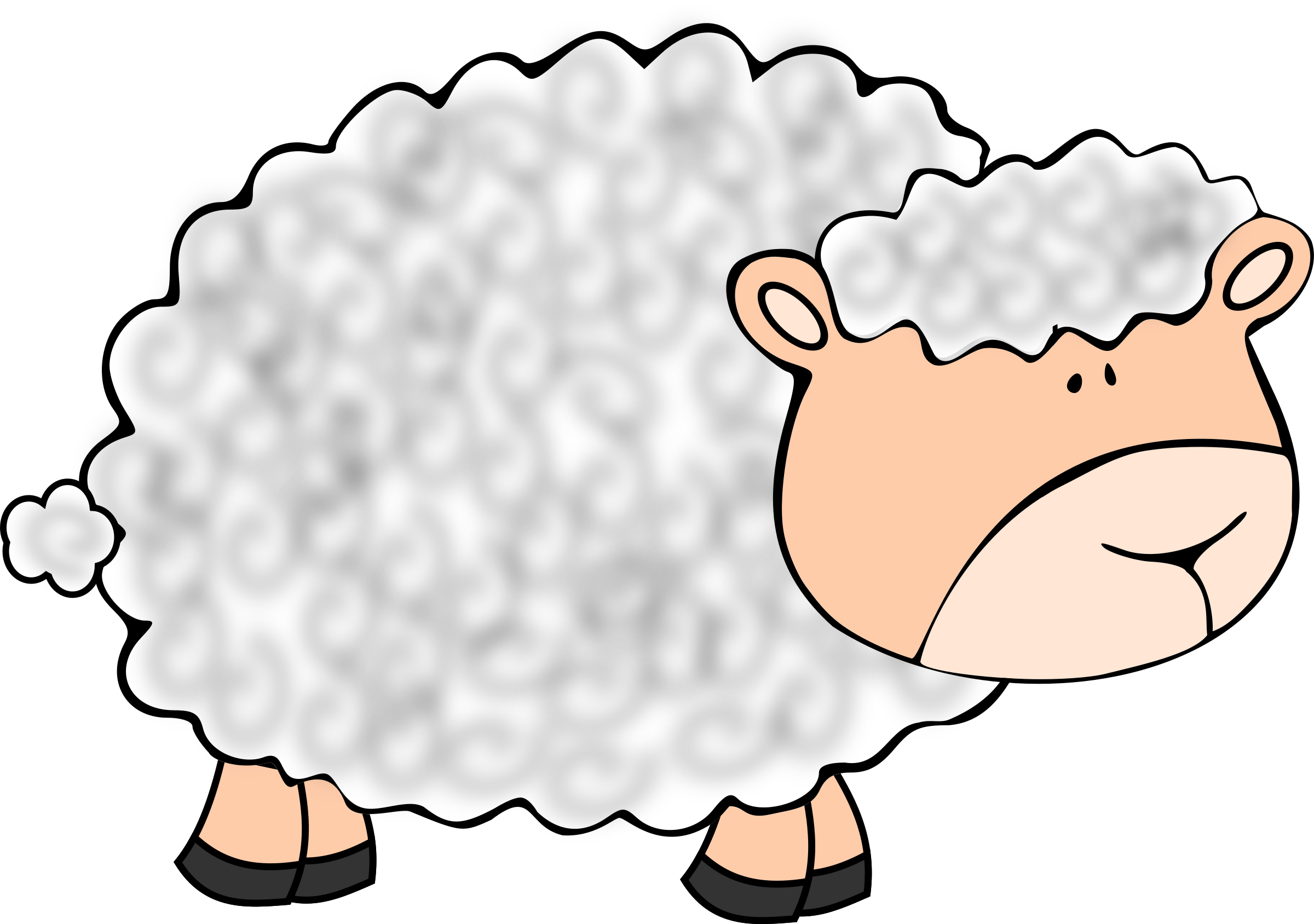 2400x1688 Funny Sheep Clipart