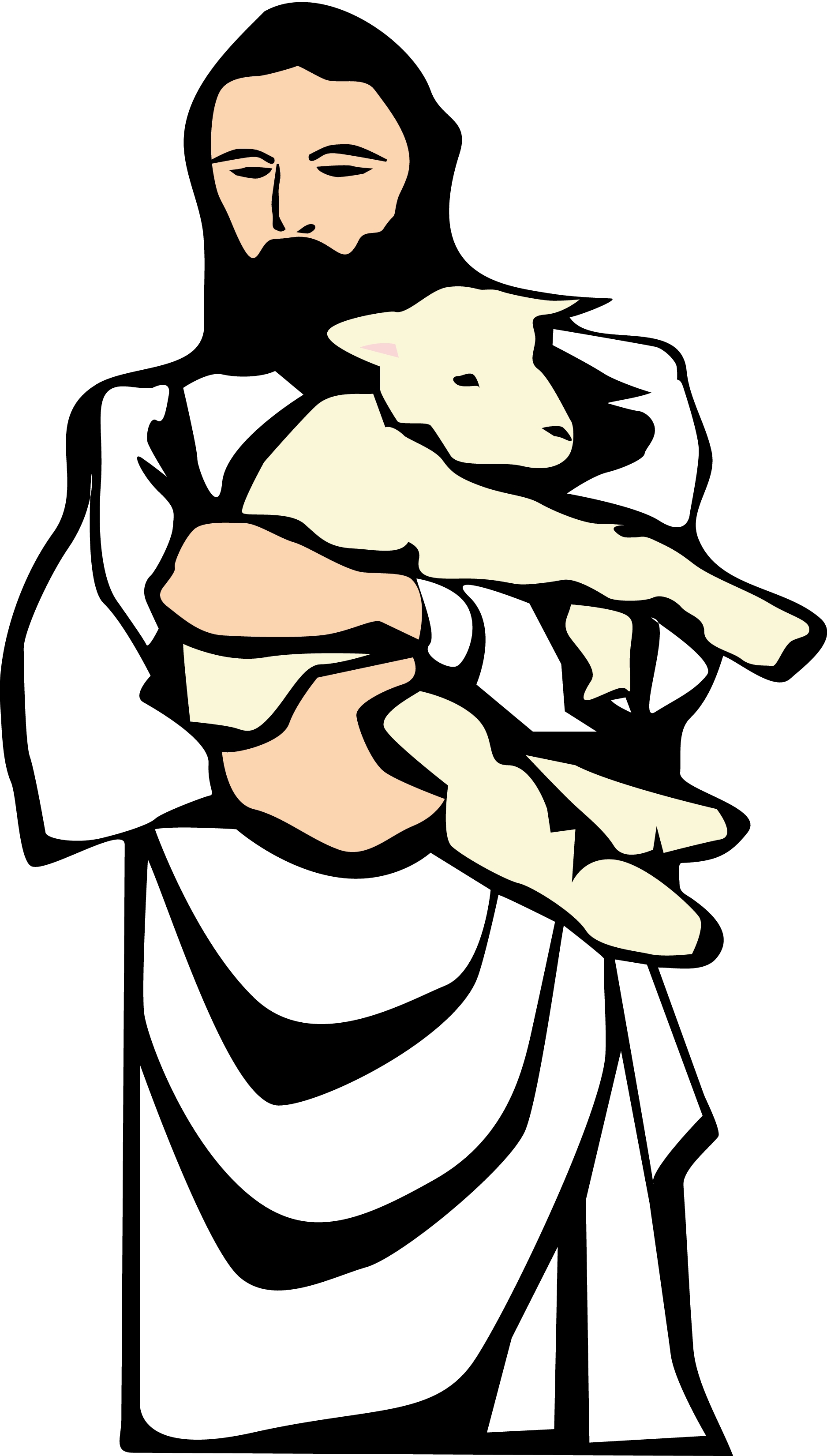 1875x3300 Shepherd With Sheep Clipart
