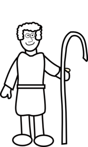 180x299 Coloring Page Shepherd Clip Art