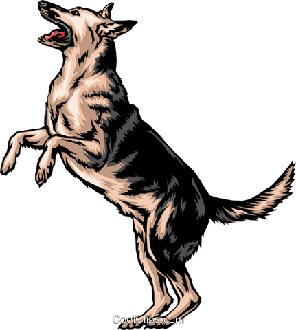 431x480 German Shepherd Royalty Free Vector Clip Art Illustration