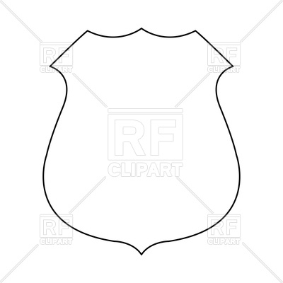 400x400 Police Badge Outline Royalty Free Vector Clip Art Image