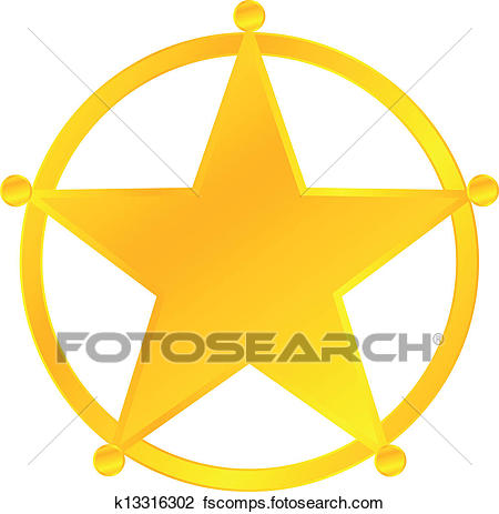 450x463 Clipart Of Sheriff Badge K13316302