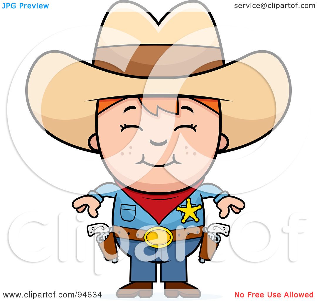 1080x1024 Royalty Free (Rf) Clipart Illustration Of A Little Sheriff Boy